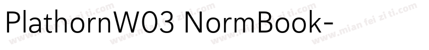 PlathornW03 NormBook字体转换